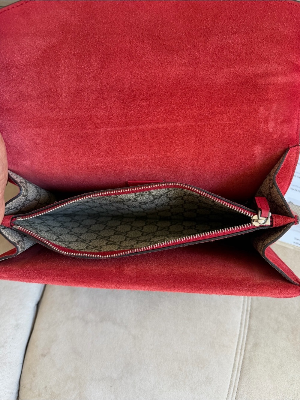 Gucci GG Supreme Monogram Suede Small Dionysus Shoulder Bag - Picture 7 of 12